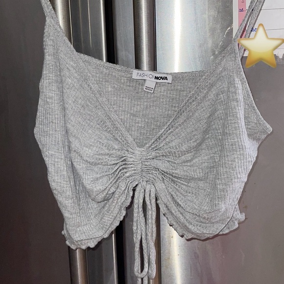 Crop Ruched Tank Top - Picture 1 of 2